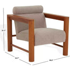 Nikolas Boucle Accent Chair - SFV4863 - Light Brown/Natural - Safavieh Couture
