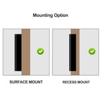 MAYEERTY 26 x 20in Modern Rectangular Bathroom Medicine Cabinets, Metal Framed Wall Mirror with Storage, Black