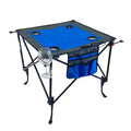 HOMLUX Portable Outdoor Adjustable Height Folding Wine Table with Cup Holders, Storage Bag