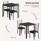 Table de salle à manger avec 2 chaises, Ensemble de salle à manger avec siège rembourré, Ensemble de table de salle à manger, Table de cuisine, Petite table de salle à manger avec grain de bois, Pieds en métal