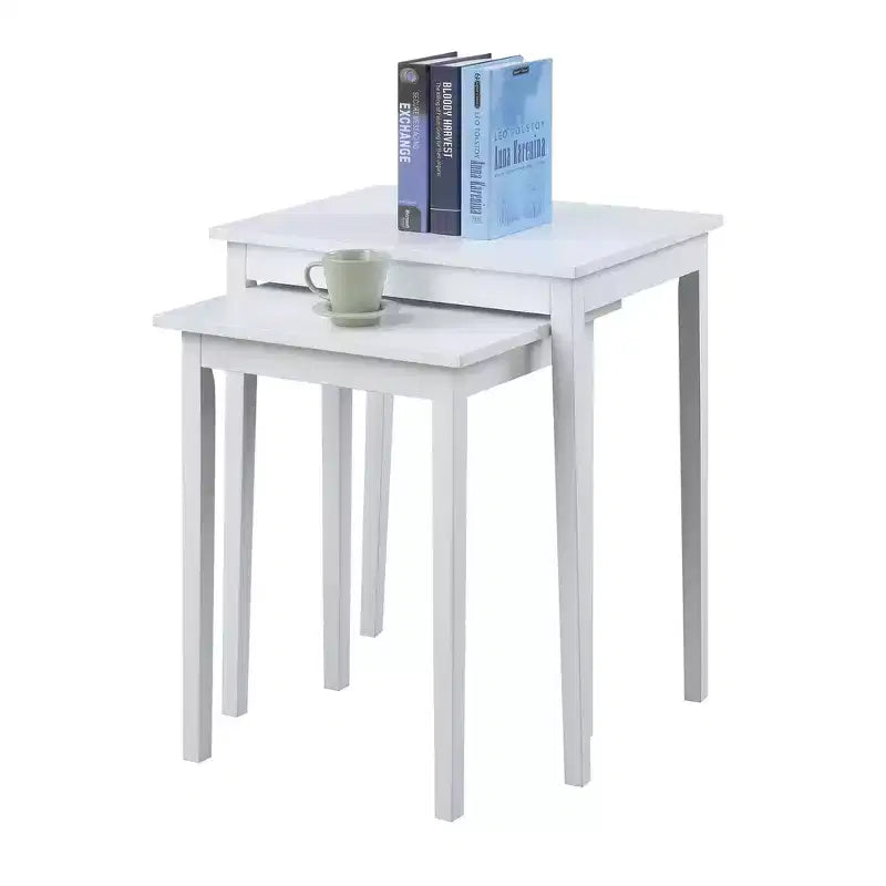 Table d'appoint à trois niveaux HomeStock Belmont avec tiroir de rangement caché, étagères ouvertes et bouton nickel parfait pour organiser les accessoires