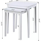 Table d'appoint à trois niveaux HomeStock Belmont avec tiroir de rangement caché, étagères ouvertes et bouton nickel parfait pour organiser les accessoires