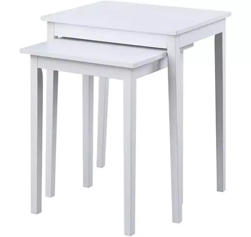 Table d'appoint à trois niveaux HomeStock Belmont avec tiroir de rangement caché, étagères ouvertes et bouton nickel parfait pour organiser les accessoires