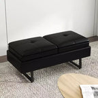Kinsuite Reception Chairs Entryway Bench - Waiting Room Chair with PU Leather