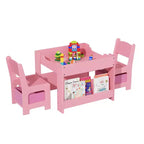 Table et chaises d'activités 3 en 1 pour enfants GustoWave, avec 2 chaises, bureau d'art pour tout-petits pour la maison, la garderie, la salle de jeux