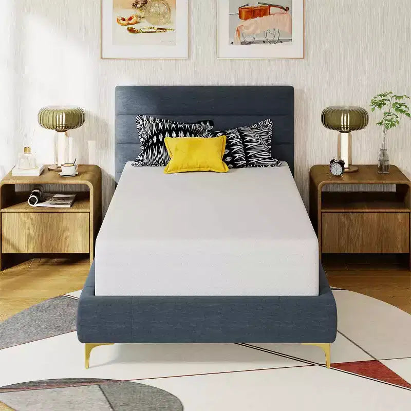 BestMassage Matelas 12 Pouces en Mousse à Mémoire de Forme au Charbon de Bambou, Fermeté Moyenne, Certifié CertiPUR-US