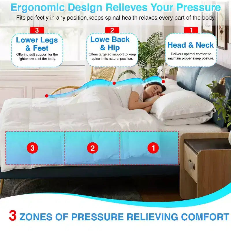 BestMassage Matelas 12 Pouces en Mousse à Mémoire de Forme au Charbon de Bambou, Fermeté Moyenne, Certifié CertiPUR-US