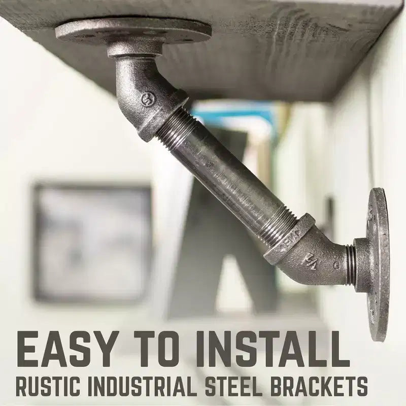 Étagères grises Riverstone de 91,4 cm avec supports d'angle de Pipe Decor RESTORE