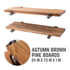 RESTORE Étagères brunes d'automne de 61 cm avec supports droits