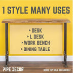 Pipe Decor 3/4 in. H Pipe Desk Main. Leg - 1 Leg