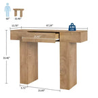 47-Inch Long Console Table with Drawer,Wooden Rectangular Sofa Table Behind The Couch,Industrial Farmhouse Entryway Foyer Hallway Tables for Entrance
