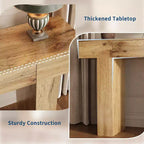 47-Inch Long Console Table with Drawer,Wooden Rectangular Sofa Table Behind The Couch,Industrial Farmhouse Entryway Foyer Hallway Tables for Entrance
