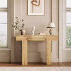 47-Inch Long Console Table with Drawer,Wooden Rectangular Sofa Table Behind The Couch,Industrial Farmhouse Entryway Foyer Hallway Tables for Entrance