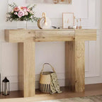 47-Inch Long Console Table with Drawer,Wooden Rectangular Sofa Table Behind The Couch,Industrial Farmhouse Entryway Foyer Hallway Tables for Entrance