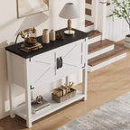 Bahut de cuisine, buffet de style ferme avec 2 portes et étagère, table console en bois pour entrée, salon, rangement de couloir