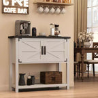 Bahut de cuisine, buffet de style ferme avec 2 portes et étagère, table console en bois pour entrée, salon, rangement de couloir