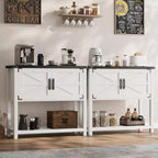 Bahut de cuisine, buffet de style ferme avec 2 portes et étagère, table console en bois pour entrée, salon, rangement de couloir