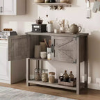 Bahut de cuisine, buffet de style ferme avec 2 portes et étagère, table console en bois pour entrée, salon, rangement de couloir