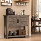 Bahut de cuisine, buffet de style ferme avec 2 portes et étagère, table console en bois pour entrée, salon, rangement de couloir
