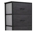 Dresser with 4 Drawers ,Fabric Storage Tower, Organizer Unit for Living Room, Hallway, Closets,Sturdy Steel Frame, Wooden Top