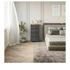 Dresser with 4 Drawers ,Fabric Storage Tower, Organizer Unit for Living Room, Hallway, Closets,Sturdy Steel Frame, Wooden Top