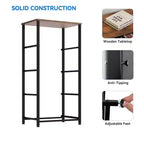 Dresser with 4 Drawers ,Fabric Storage Tower, Organizer Unit for Living Room, Hallway, Closets,Sturdy Steel Frame, Wooden Top