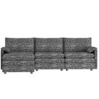 Canapé modulable XL 108 places en L avec ottomane pour salon/appartement
