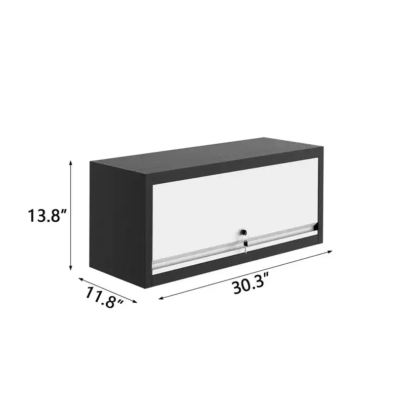 Armoire de rangement murale avec portes, meuble flottant en métal pour l'organisation du garage, de la cuisine et de l'atelier