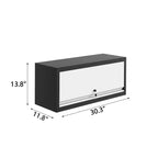 Armoire de rangement murale avec portes, meuble flottant en métal pour l'organisation du garage, de la cuisine et de l'atelier