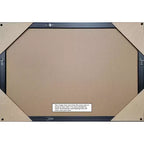 Amanti Art Pia Medium Brown Narrow Beveled Framed Bathroom Vanity Wall Mirror