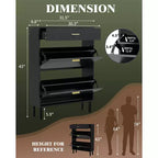 GustoWave Shoe Storage Cabinet for Entryway, Free Standing Shoe Organizer with 2 Flip Drawers, Hidden Shoe Rack Storage Organizer