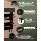 GustoWave Shoe Storage Cabinet for Entryway, Free Standing Shoe Organizer with 2 Flip Drawers, Hidden Shoe Rack Storage Organizer