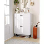 GustoWave Shoe Storage Cabinet for Entryway, Free Standing Shoe Organizer with 2 Flip Drawers, Hidden Shoe Rack Storage Organizer