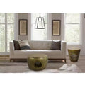 Royal Hampton Nala 23 Inch Coffee Table, Low Round Drum Shape with Unique Hollow Center