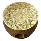 Table basse Royal Hampton Nala 23 pouces, forme ronde basse avec centre creux unique