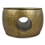 Table basse Royal Hampton Nala 23 pouces, forme ronde basse avec centre creux unique