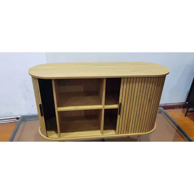 Modern Wood Accent St Sideboard Buffer Cabinet with Sliding Doors, Cabinets Console Table for Living Room, Kitchen