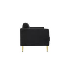 Okak Modern Plush Upholstered Corduroy Loveseat with Solid Wood Frame,Compact Sofa Couch for Living Room,Apartment