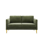 Okak Modern Plush Upholstered Corduroy Loveseat with Solid Wood Frame,Compact Sofa Couch for Living Room,Apartment