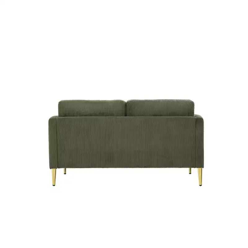 Okak Modern Plush Upholstered Corduroy Loveseat with Solid Wood Frame,Compact Sofa Couch for Living Room,Apartment