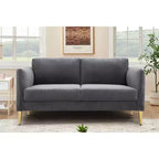 Okak Modern Plush Upholstered Corduroy Loveseat with Solid Wood Frame,Compact Sofa Couch for Living Room,Apartment