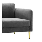 Okak Modern Plush Upholstered Corduroy Loveseat with Solid Wood Frame,Compact Sofa Couch for Living Room,Apartment