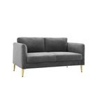 Okak Modern Plush Upholstered Corduroy Loveseat with Solid Wood Frame,Compact Sofa Couch for Living Room,Apartment