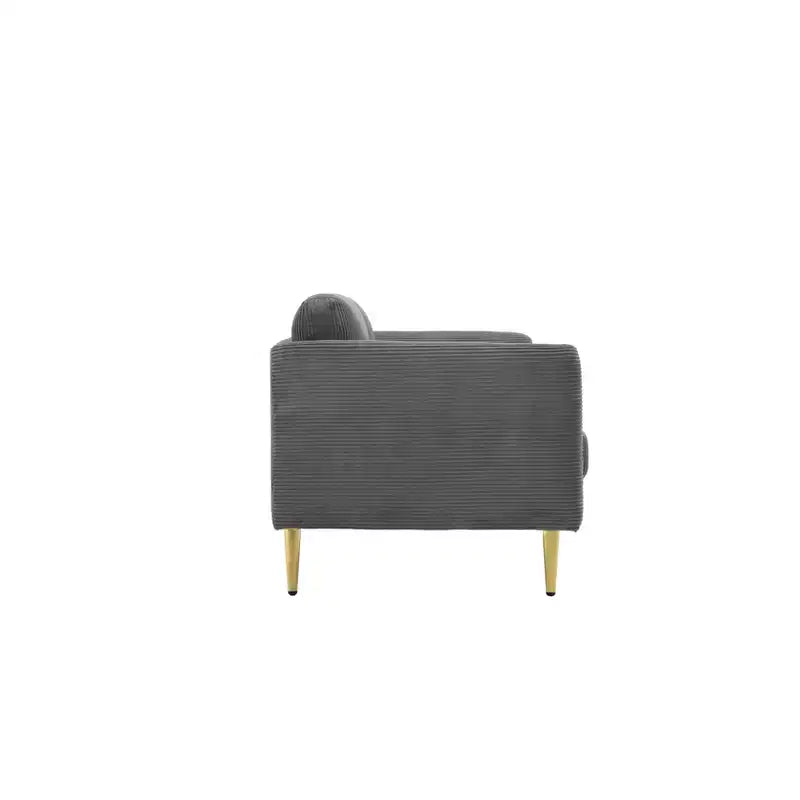 Okak Modern Plush Upholstered Corduroy Loveseat with Solid Wood Frame,Compact Sofa Couch for Living Room,Apartment