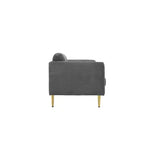 Okak Modern Plush Upholstered Corduroy Loveseat with Solid Wood Frame,Compact Sofa Couch for Living Room,Apartment