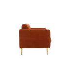 Okak Modern Plush Upholstered Corduroy Loveseat with Solid Wood Frame,Compact Sofa Couch for Living Room,Apartment