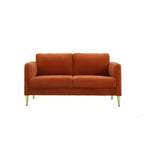 Okak Modern Plush Upholstered Corduroy Loveseat with Solid Wood Frame,Compact Sofa Couch for Living Room,Apartment