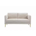 Okak Modern Plush Upholstered Corduroy Loveseat with Solid Wood Frame,Compact Sofa Couch for Living Room,Apartment