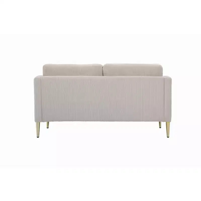 Okak Modern Plush Upholstered Corduroy Loveseat with Solid Wood Frame,Compact Sofa Couch for Living Room,Apartment