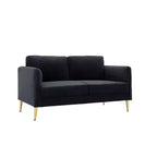 Okak Modern Plush Upholstered Corduroy Loveseat with Solid Wood Frame,Compact Sofa Couch for Living Room,Apartment